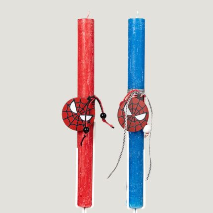 Λαμπάδα Spiderman - με ξύλινο στολίδι  Σουπερ Ηρωες