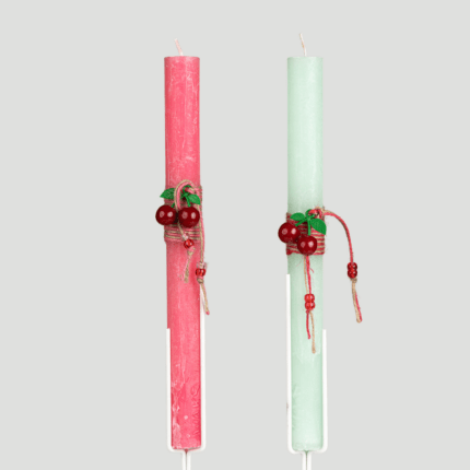 Λαμπάδα με στολίδι – κερασάκια