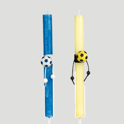 Λαμπάδα με ξύλινο στολίδι – μπάλα