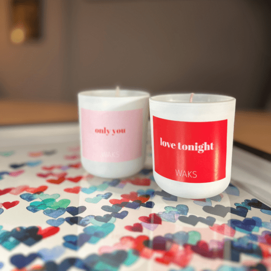WAKS scented candles st. Valentine αρωματικά κεριά Αγίου Βαλεντίνου