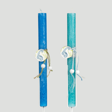 Λαμπάδα με ξύλινο στολίδι – καμηλοπάρδαλη