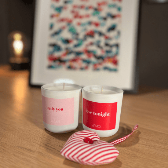 WAKS scented candles st. Valentine αρωματικά κεριά Αγίου Βαλεντίνου