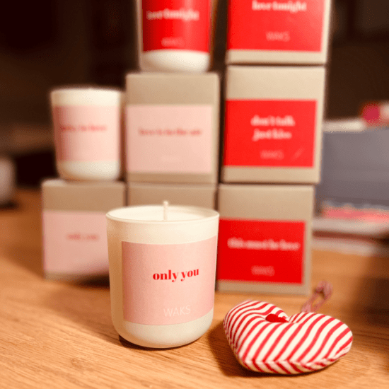 WAKS scented candles st. Valentine αρωματικά κεριά Αγίου Βαλεντίνου