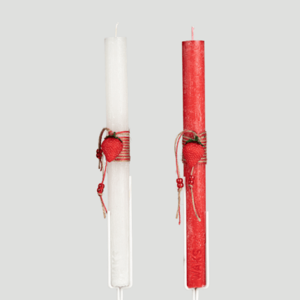 Λαμπάδα με στολίδι – κόκκινη φράουλα