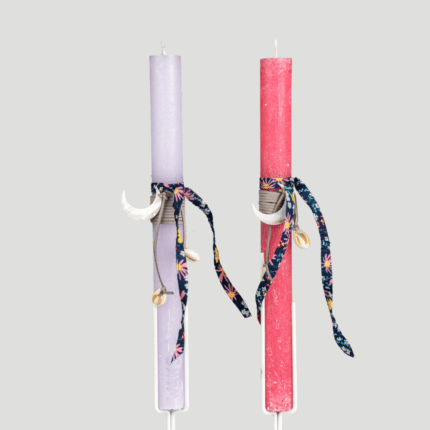 Λαμπάδα με φίλντισι στολίδι – μισοφέγγαρο