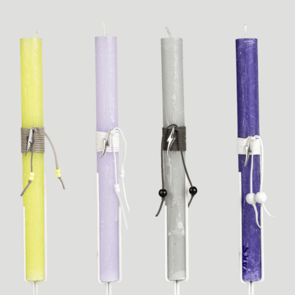 Λαμπάδα με μεταλλικό στολίδι – κεραυνό