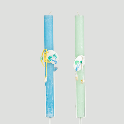 Λαμπάδα με φίλντισι στολίδι – φοίνικες