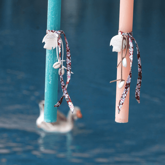 WAKS Easter candles Χειροποίητες Πασχαλινές λαμπάδες με ξύλινα οικολογικά στολίδια χάντρες και κεντήματα WAKS Easter candles Χειροποίητες Πασχαλινές λαμπάδες με ξύλινα οικολογικά στολίδια χάντρες και κεντήματα