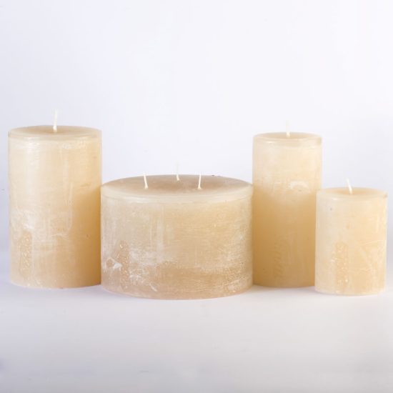 Beige Pillar Candles - Waks Candles