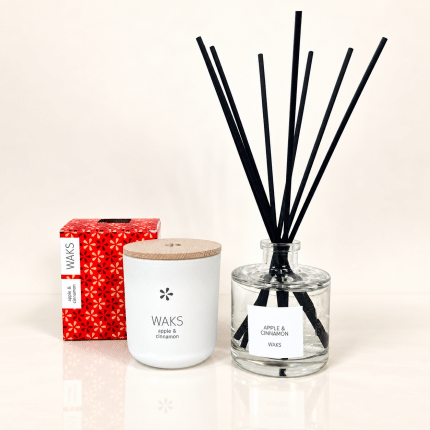 Set Apple & Cinnamon _Candle & Reed Diffuser