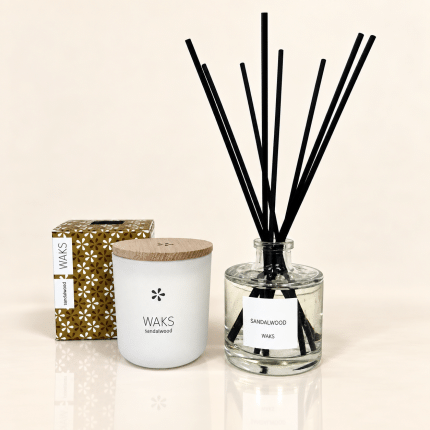 Set Sandalwood _Candle & Reed Diffuser