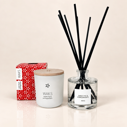 Set Sweet Fig & Pomegranate _Candle & Reed Diffuser