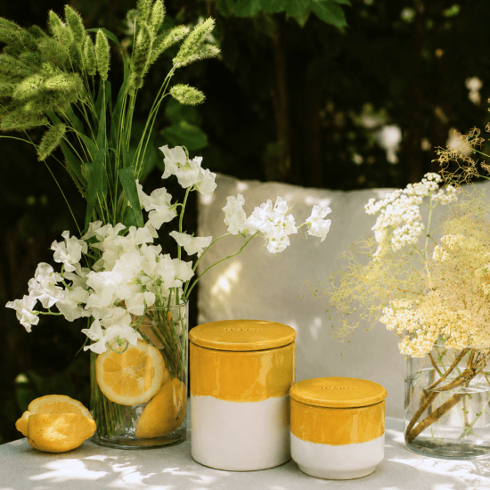 WAKS WHITE CLAY summer promo bundle two scented candles δύο αρωματικά κεριά citrus 2