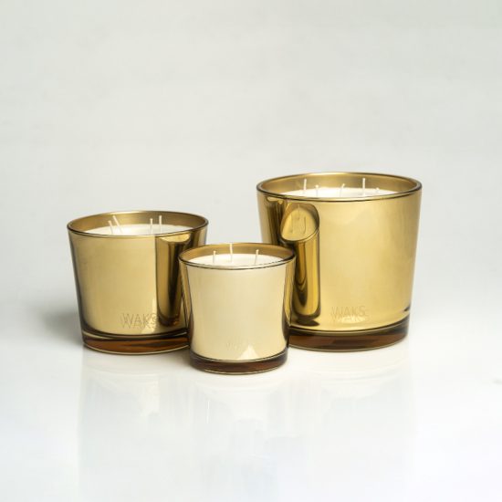 WAKS XMAS scented candles gold big WAKS XMAS scented candles gold big