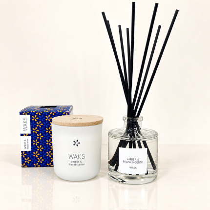Set Amber & Frankincense _Candle & Reed Diffuser