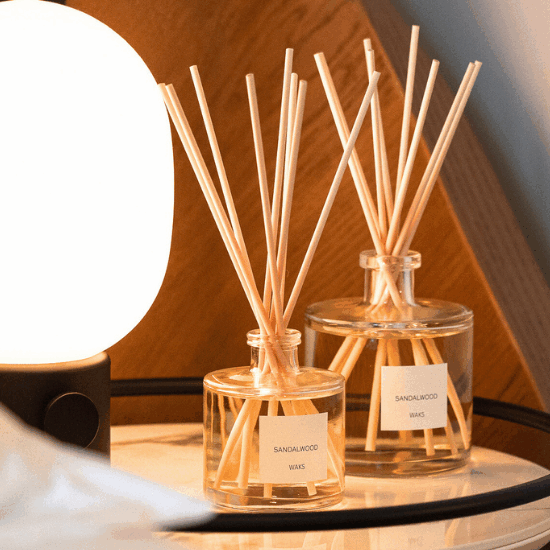 WAKS reed diffusers sandalwood αρωματικά χώρου υακινθος αρωματικά κεριά scented candles