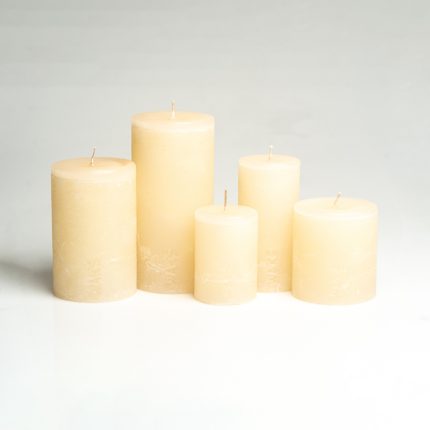 Beige Pillar Candles