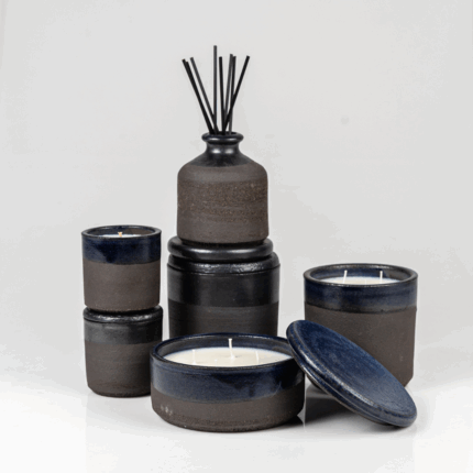 Stoneware in Black Clay / Συλλογή Αρωματικών κεριών - Black - Amber
