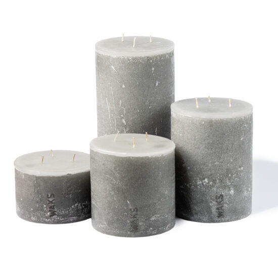 Grey Pillar Candles Waks Candles